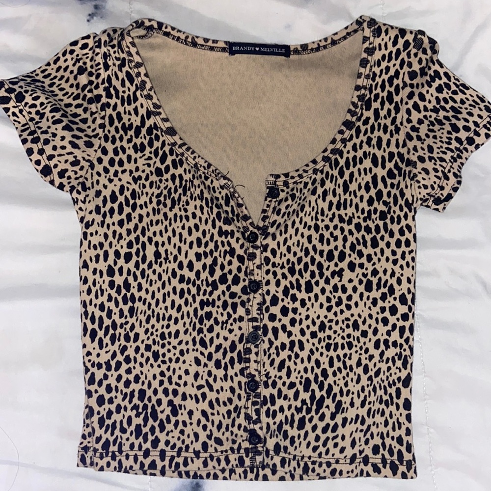 Brandy Melville Cheetah Print Top